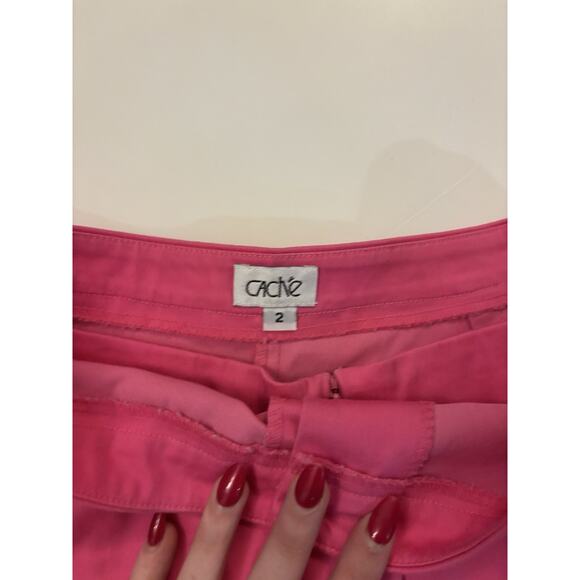 Cache Hot Pink Y2K Skort Button Up Size 2 - Picture 2 of 3